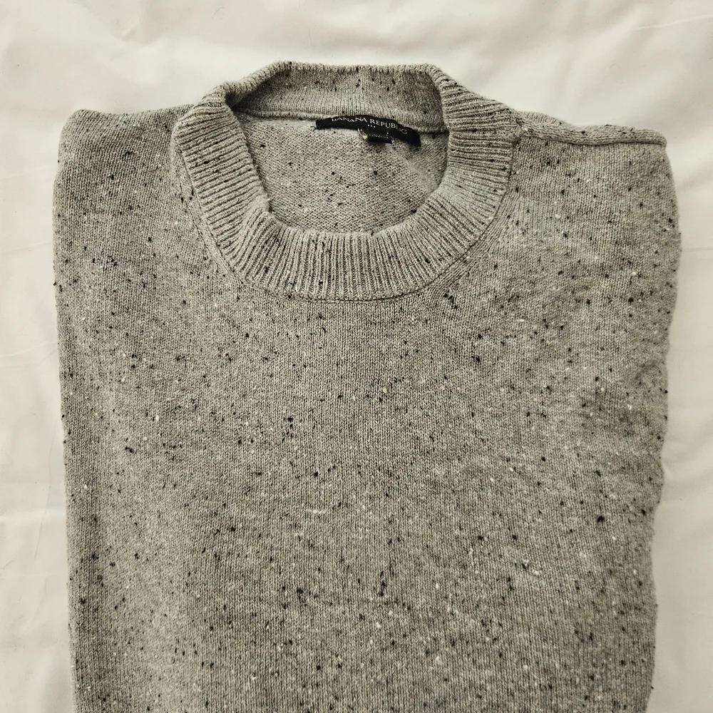 Banana Republic Gray Speckled Donegal Sweater